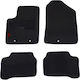 Autopataki Set of Front and Rear Mats 4pcs for Kia Picanto Black