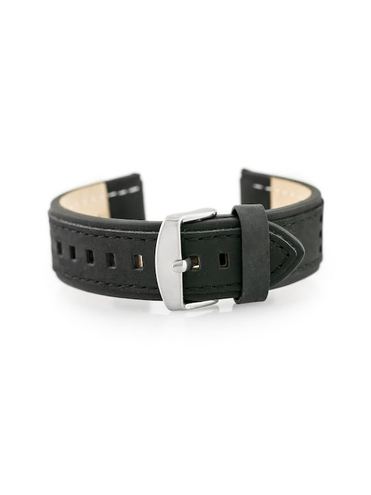 Pacific Leather Strap Black 20mm