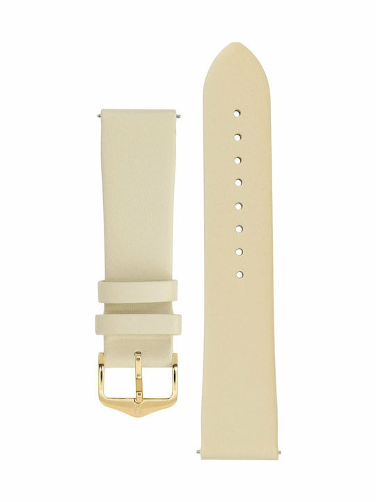Hirsch Toronto Leather Strap Beige 16mm