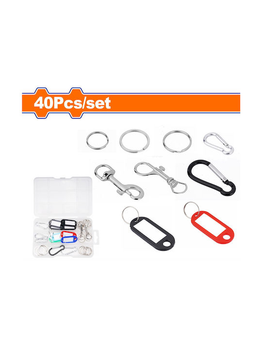 Wadfow Set Keychain Plastic 40pcs