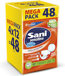 Sani Sensitive Extra Protection Incontinence Diapers Large 4x12pcs