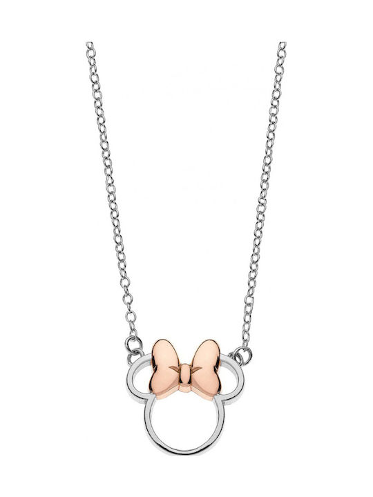 Kritsimis Minnie Mouse Kids Necklace Made of Silver with Chain NS00001TL-157.CS
