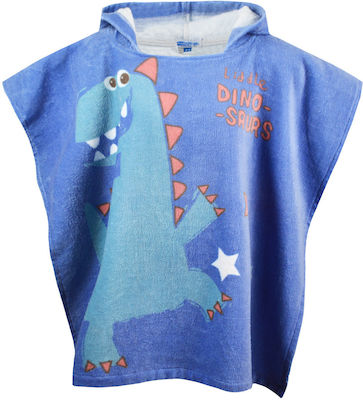 Energiers Kinder Strandponcho Dinosaurier Blau