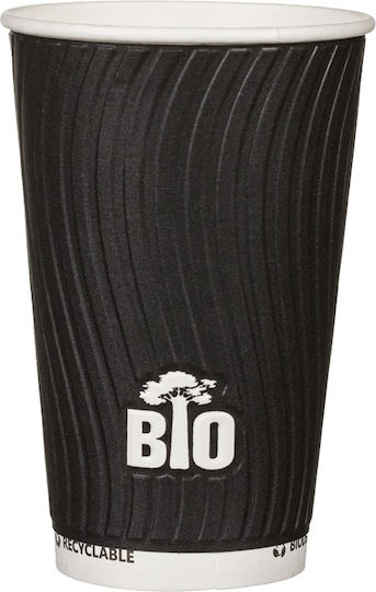 Ready Disposable Cup Paper Black 480ml 100pcs