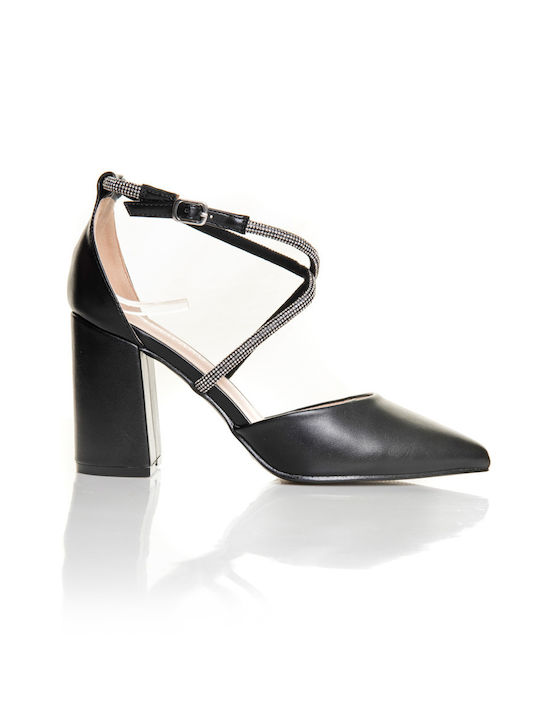 Shoe Art Pointed Toe Black Heels