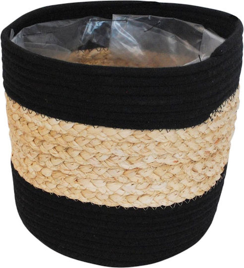 Mod8 Blumentopf Korbweide Schwarz
