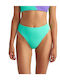 Bikini Slip Hohe Taille Fluo Petrol