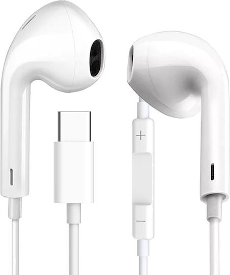 Platinet Pl0508 Earbuds Handsfree Ακουστικά με Βύσμα 3.5mm Λευκό