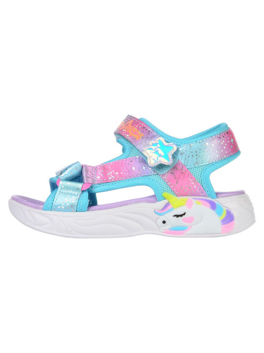 Skechers Papucopedile Dreams cu Scratch & Lumini Multicolor