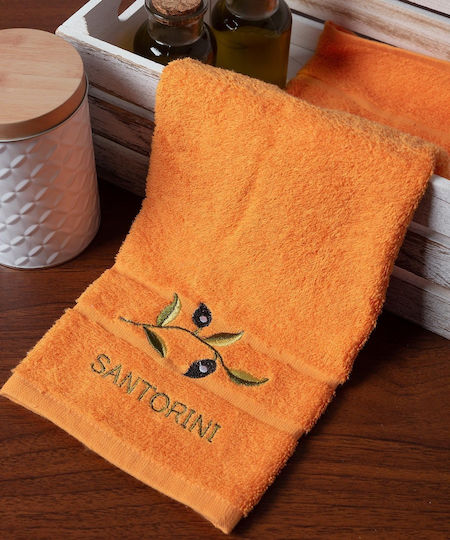 Silk Fashion Handtuch aus 100% Baumwolle in Orange Farbe 70cm