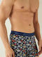 Rock Men's Boxer Blue with Patterns