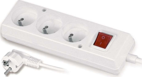 Volteo Bandă de alimentare Securitate 3 Prize cu USB-A, Comutator și Cablu 3m