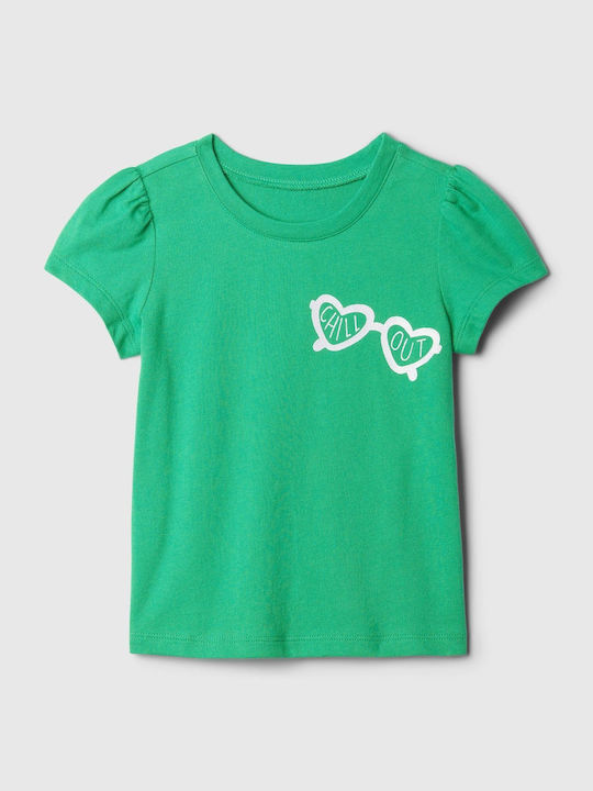 GAP Kids Blouse Short Sleeve Green