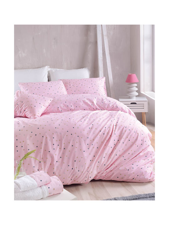 Rythmos Seturi de cearșafuri Super dublu Bumbac Blaze Symbol Roz 230x270cm 4buc