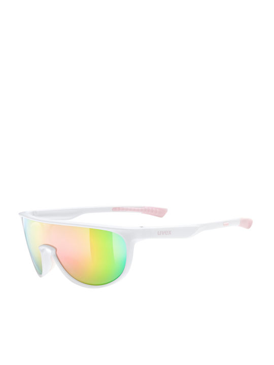 Uvex Sonnenbrillen mit Weiß Rahmen und Mehrfarbig Spiegel Linse S5330668316
