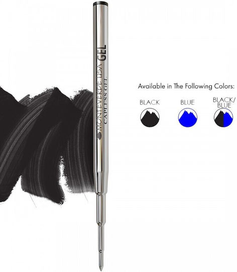 Monteverde Capless Gel Refill To Fit Montblanc Ballpoint Pens Medium 2 Pieces M432