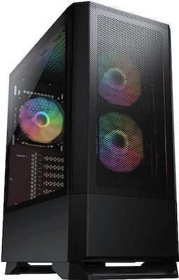 Cougar MX430 Mesh RGB Gaming Midi Tower Κουτί Υπολογιστή με Πλαϊνό Παράθυρο Μαύρο