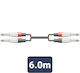 2m6j-j600 Καλώδιο Ήχου 2 X 6.3mm Mono Jack Plugs 2 X 6.3mm Mono Jack Plugs 6m Τεμάχιο 20125
