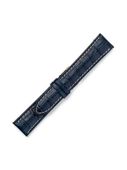 Leather Strap Blue 20mm