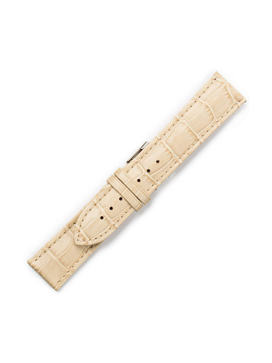 Leather Strap Beige 18mm