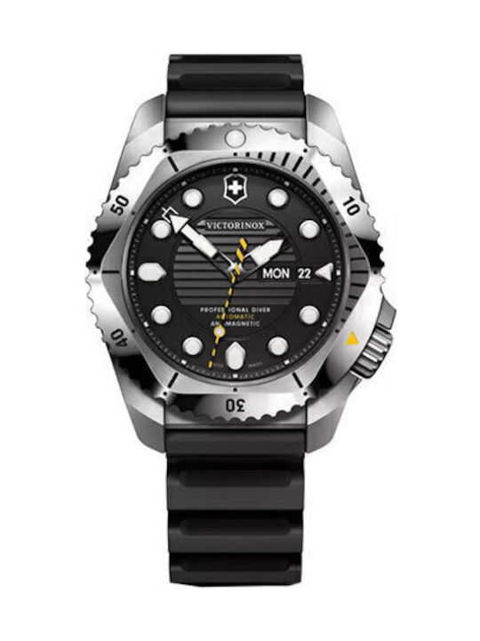 Victorinox Мъжки Часовник 43mm Автоматичен с Черна Каучукова Каишка