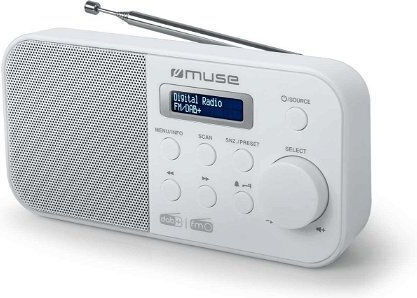 Muse Tragbares Radio-CD-Spieler mit Radio Weiß
