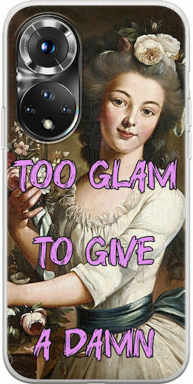 Vintage Lady Too Glam To Give A Damn Huawei Honor 50 Flexible Tpu Transparent Silicone