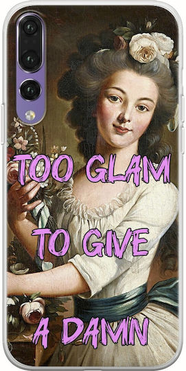 Vintage Lady Too Glam To Give A Damn Huawei P20 Pro Flexible Transparent Silicone