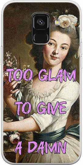Vintage Lady Too Glam To Give A Damn Samsung Galaxy A6 2018 Flexible Tpu Transparent Silicone