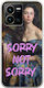 Husă flexibilă din silicon transparent Vintage Lady Sorry Not Sorry pentru Vivo Y35