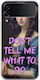 Vintage Lady Don't Tell Me What To Do Samsung Galaxy Z Flip 4 5g Flexible Tpu Transparent Silicone