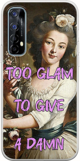 Vintage Lady Too Glam To Give A Damn Realme 7 Flexible Tpu Transparent Silicone