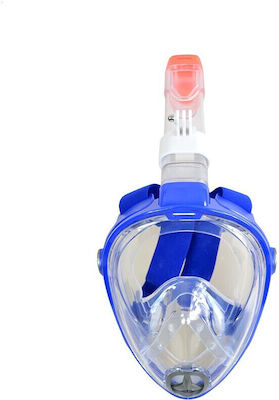 Extreme Diving Mask Silicone Full Face with Breathing Tube in Blue color