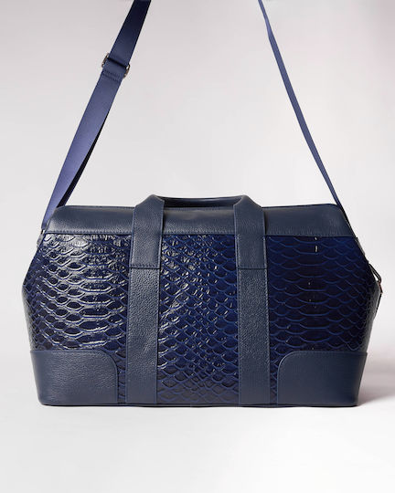 Toya Sack Voyage Blue made of Leather L50xW28xH33cm