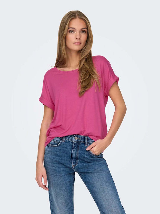 Only Women's T-shirt Coral/Fuxia
