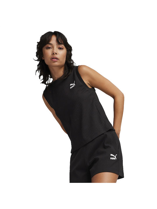 Puma Damen Sportliches Bluse Ärmellos Black