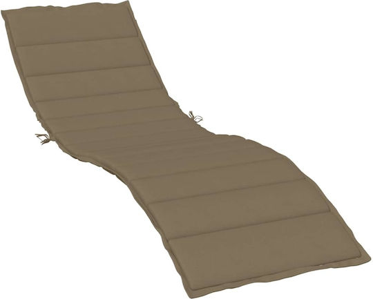 vidaXL Sunbed Cushion Beige-Grey 50x200cm