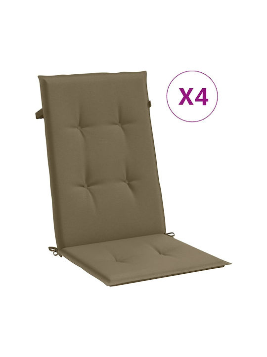 vidaXL Garden Chair Cushions with Backrest Beig...