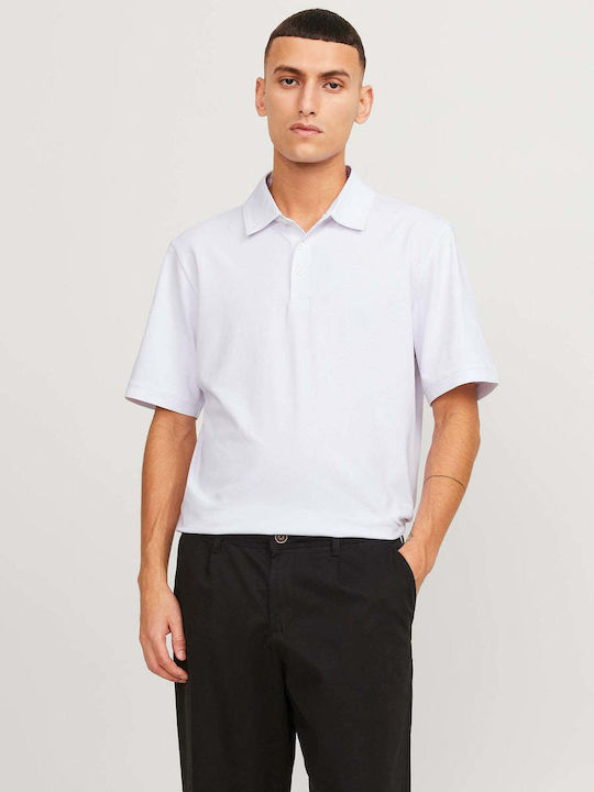 Jack & Jones Ανδρική Μπλούζα Κοντομάνικη Polo Λευκο