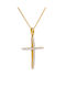 Kritsimis Damen Gold Kreuz 14K mit Kette