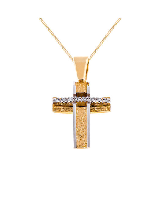 Kritsimis Women's Gold Cross 14K with Chain