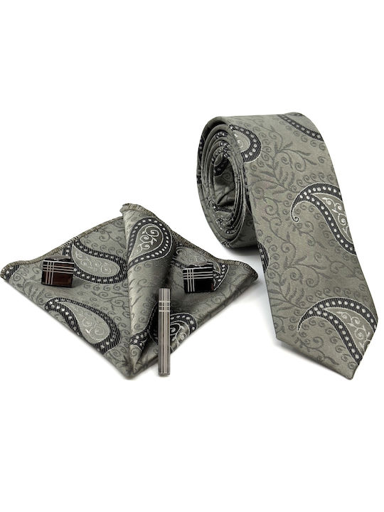 Legend Accessories Set de Cravată pentru Bărbați Tipărit în Culorea Kaki