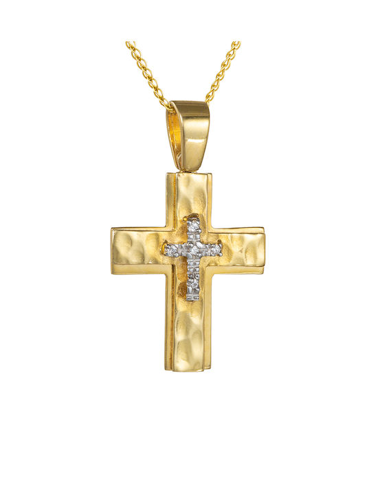 Kritsimis Women's Gold Cross 14K with Chain