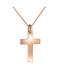 Kritsimis Women's Rose Gold Plated Cross with Chain