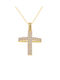 Kritsimis Damen Gold Kreuz 14K mit Kette