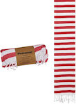 Summertiempo Beach Towel Cotton Red 180x90cm.