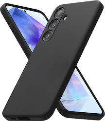 Crong Umschlag Rückseite Silikon Schwarz (Galaxy A55)