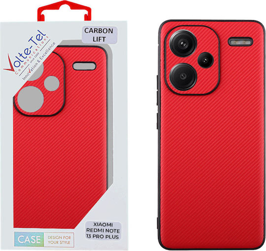 Volte-Tel Carbon Lift Back Cover Silicone Red (Redmi Note 13 Pro+)