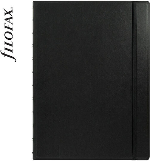 Filofax Notebook Refillable Σημειωματάριο Α4 56 Φύλλων Ριγέ Μαύρο