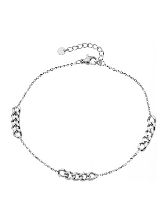 Fußarmband aus Edelstahl Stahl 26cm